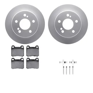 R1 Concepts WDTH1-63009 Brake Rotors - Carbon Coated W/ Euro Ceramic Pads & Hdw